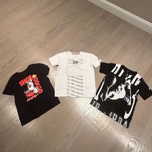 Nike , Jordan, Diesel Kids Graphic Tees - Black, White, Red. Boys sz M